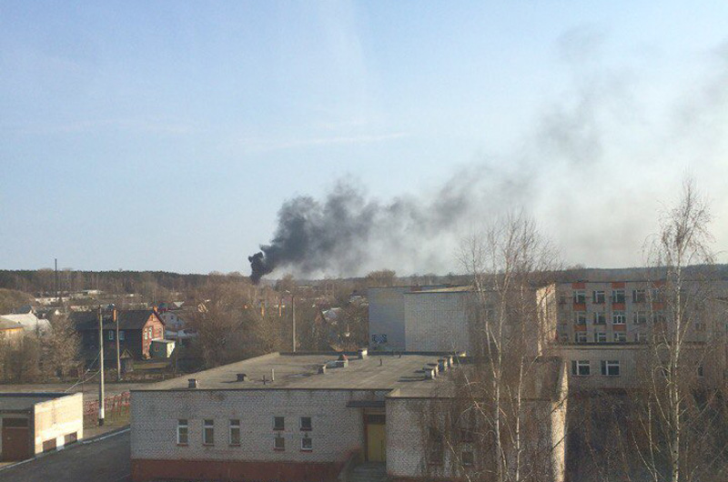 Черный дым заметили в Новозыбкове