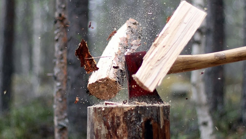 дрова колоть или рубить
