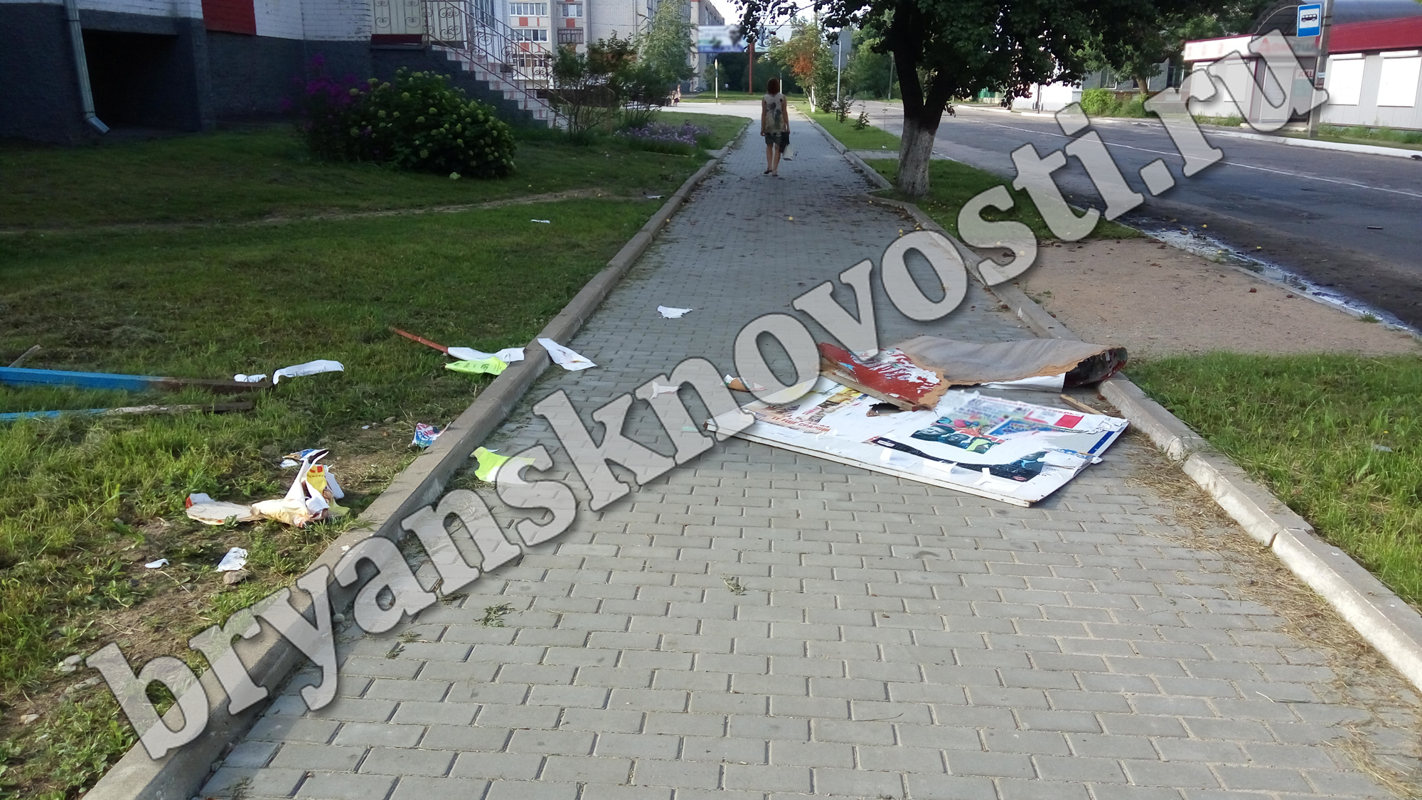 В Новозыбкове вандалы разнесли информационный щит