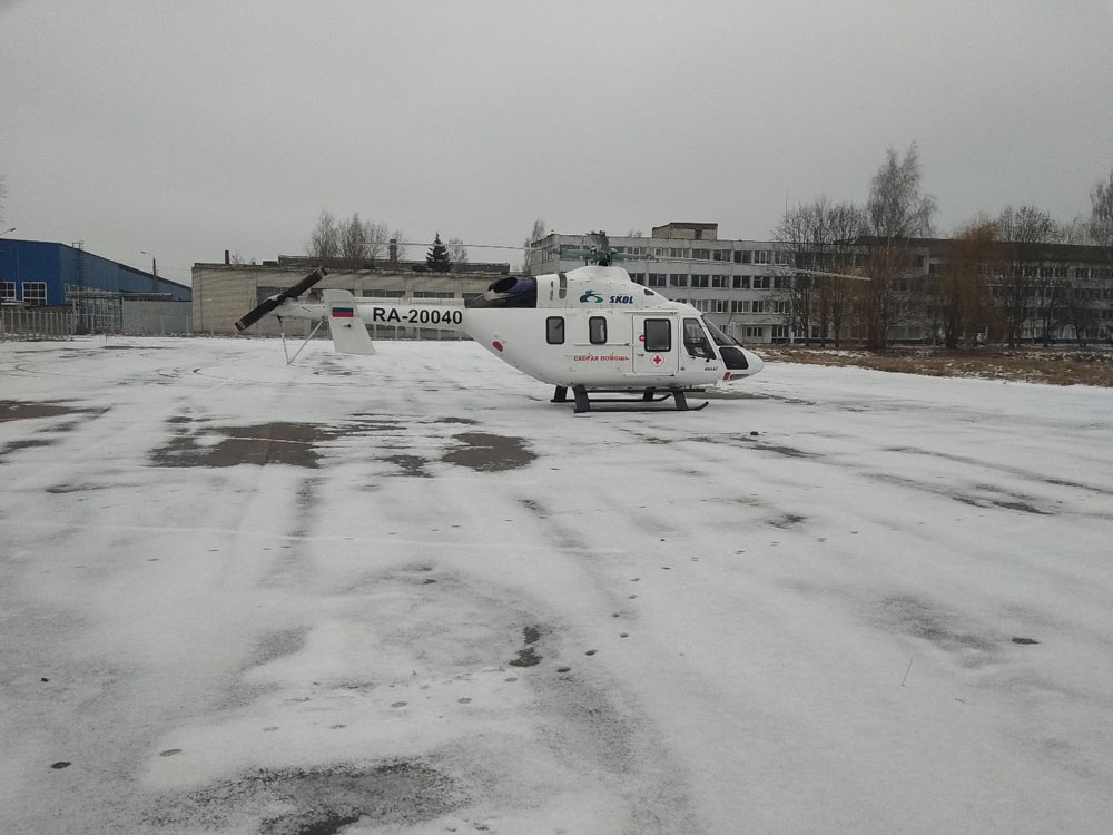 Доставленный на вертолете пациент из Новозыбкова госпитализирован в Брянскую городскую больницу