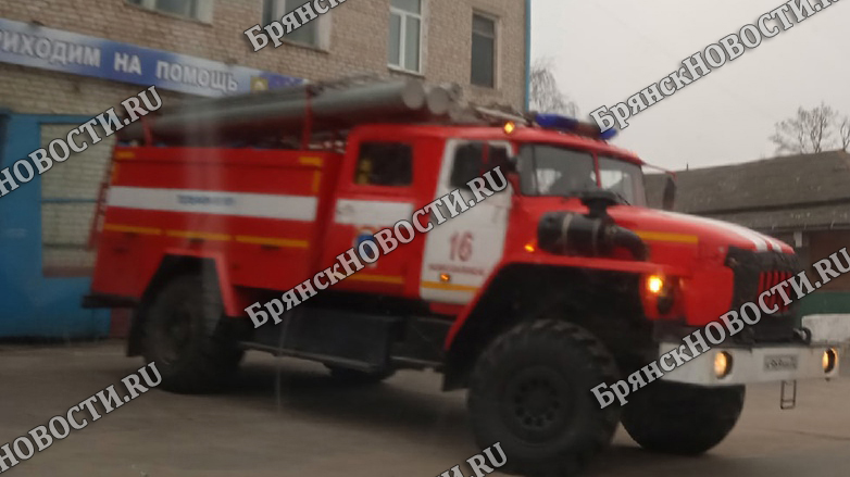 Спешащие на помощь пожарные расчеты с включенной сиреной в Новозыбкове обратили на себя внимание