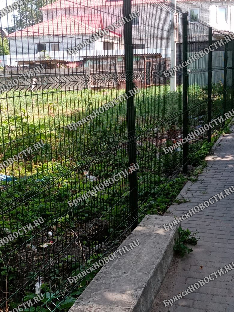 Забор поставили, мусор и бурьян остались в центре Новозыбкова