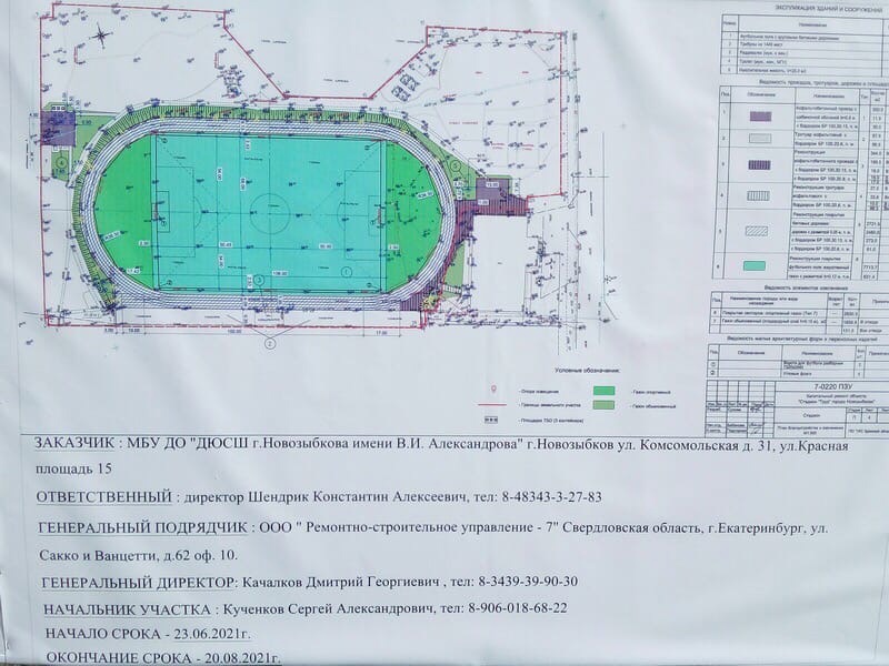 В Новозыбкове сорвана сдача стадиона после реконструкции