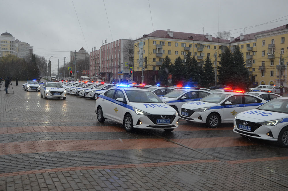 Новые патрульные автомобили прошли проверку непогодой в Брянской области