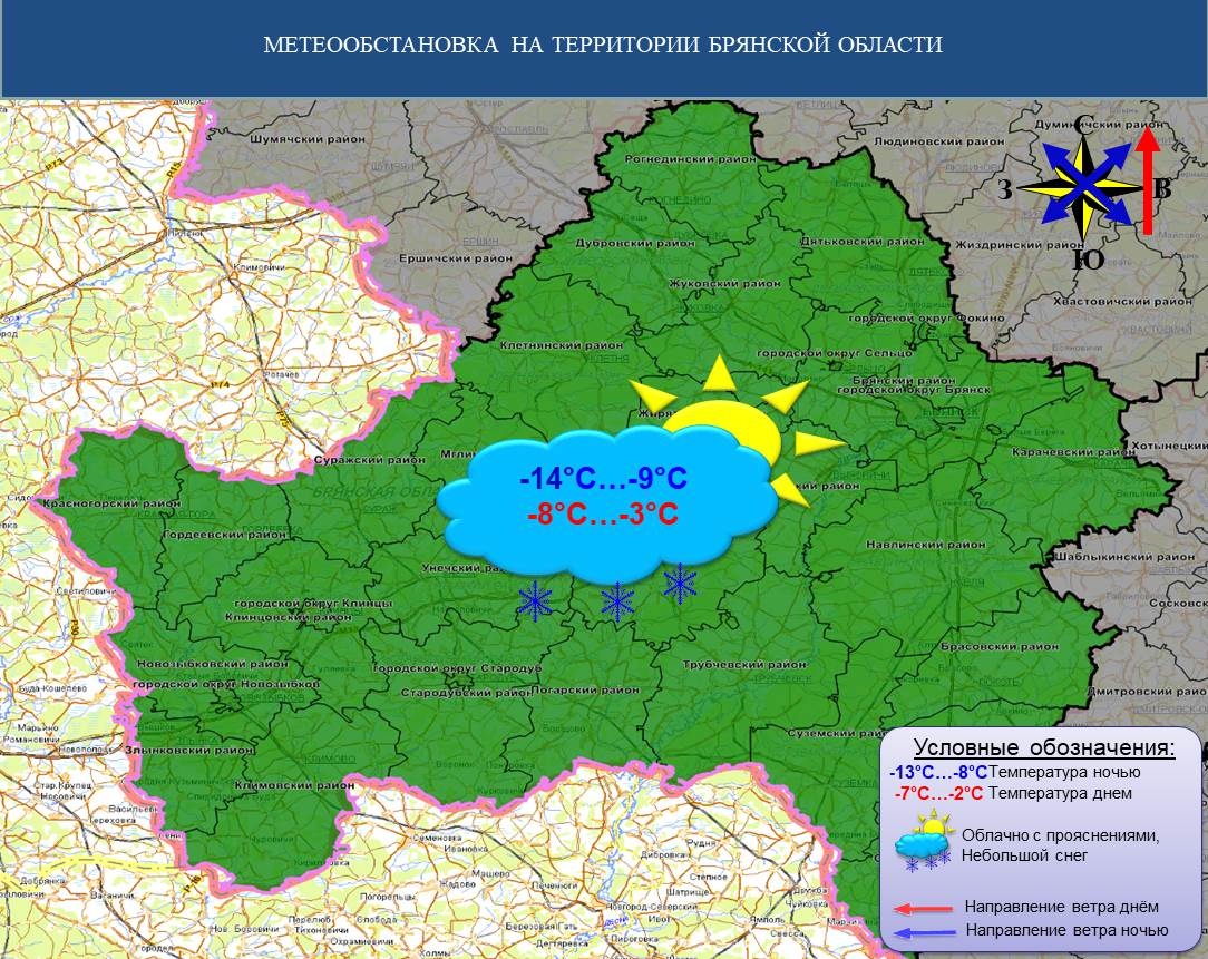 Завтра снова снегопад в Брянской области