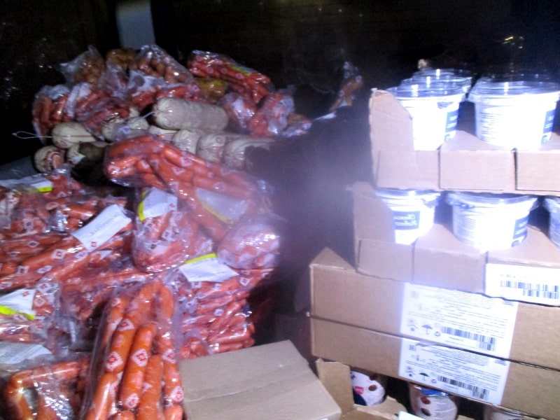 Гражданин Украины ввёз в Брянскую область сотни килограммов контрабандных продуктов