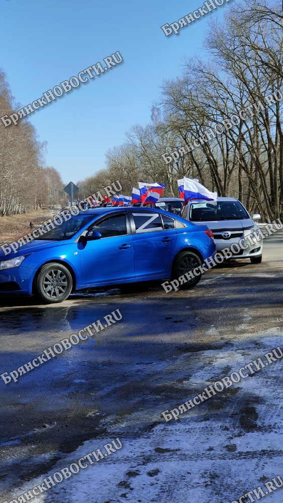 Автопробег Z в поддержку российской армии в Новозыбкове собрал десятки автомобилей