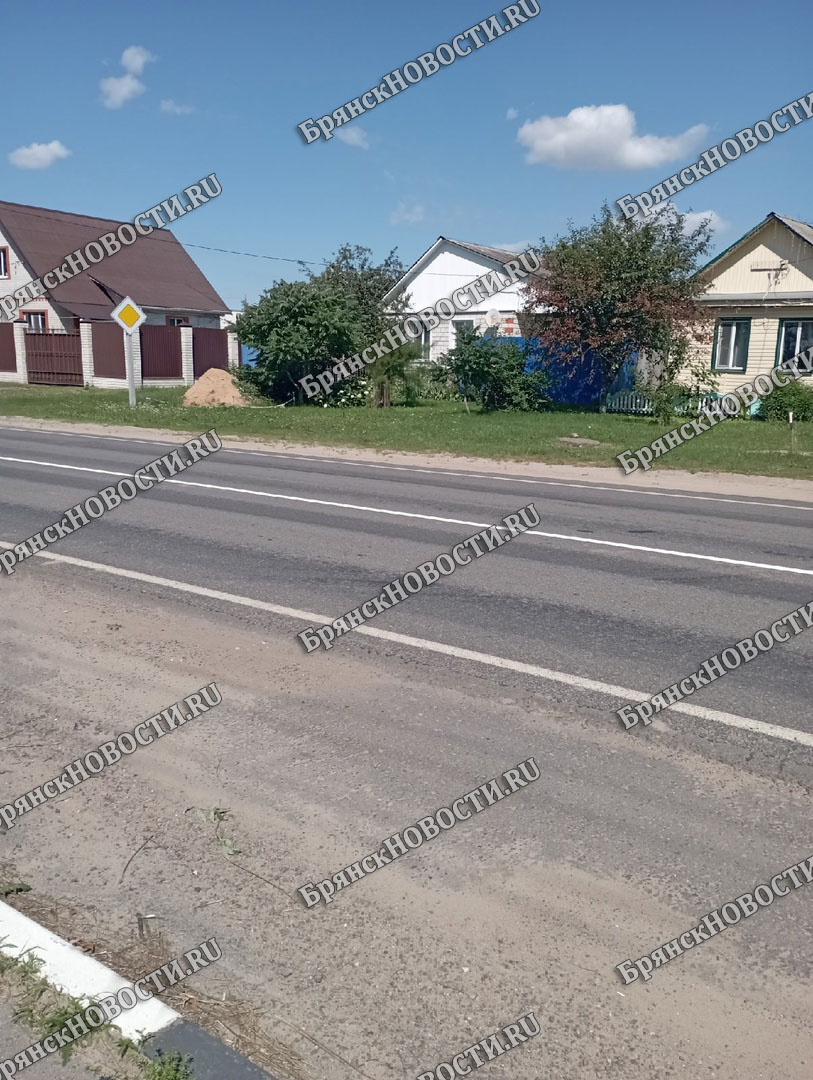 Жителей села под Новозыбковом неприятно удивила «сплошная» линия разметки на дороге