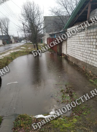 Тротуары Новозыбкова «утонули» в результате декабрьской оттепели