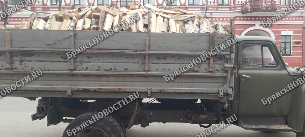 Утром в Новозыбкове задержали грузовик нелегальных дров