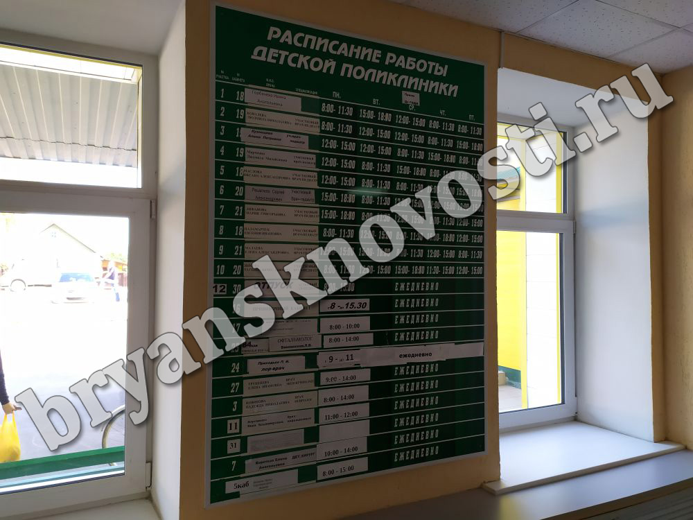 В Новозыбкове напомнили номера регистратур взрослой и детской поликлиник