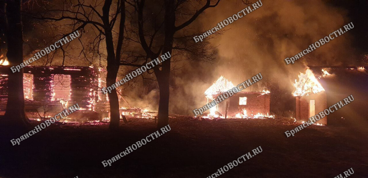 Минувшей ночью в селе Шеломы под Новозыбковом произошел крупный пожар