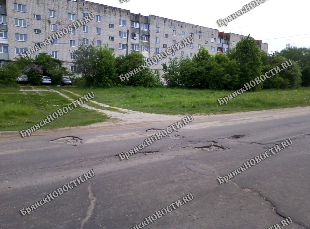 Жители Новозыбкова пожаловались на огромные ямы по улице Советской