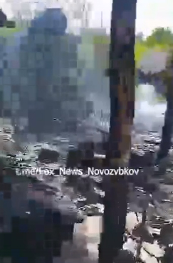 Жители Климовского района показали кадры последствий прилета со стороны Украины