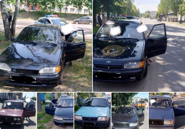 Госавтоинспекция Новозыбкова Брянской области собрала коллаж из затемненных авто