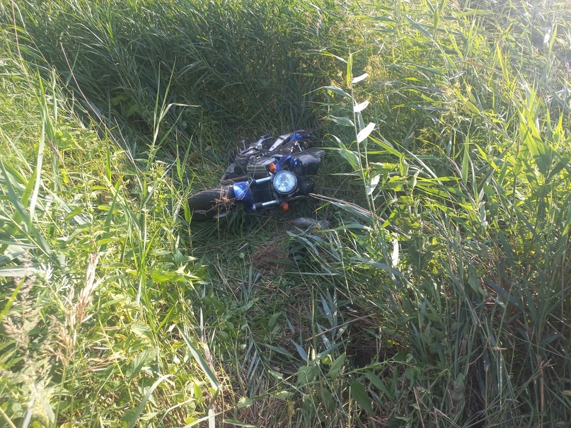 В Стародубском районе Брянской области мотоциклист слетел с трассы