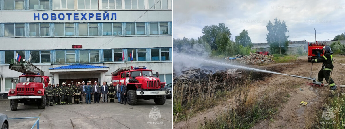 В Новозыбкове тушили пожар на заводе