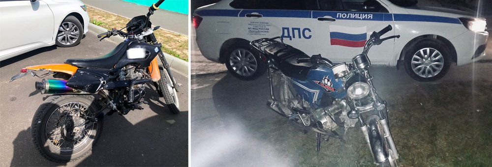 Троих подростков отстранили от управления мотоциклами в Злынке и Новозыбкове, один был пьян