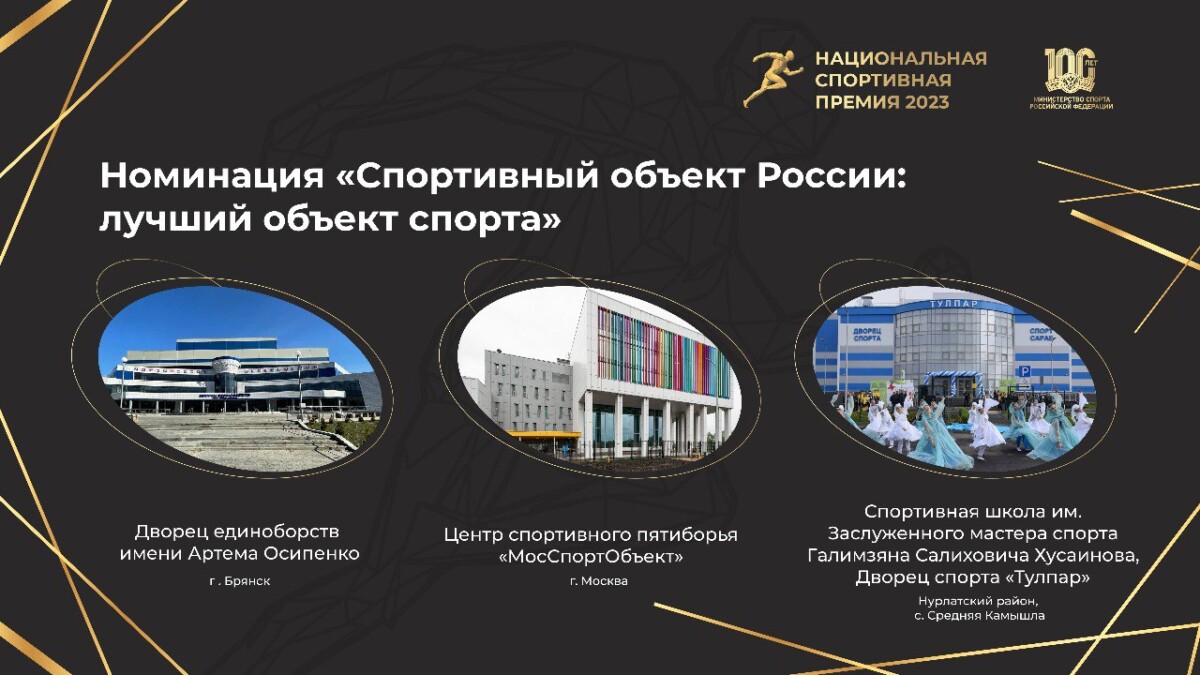Дворец единоборств Брянска вошел в число финалистов номинации «Спортивный объект России: лучший объект спорта»