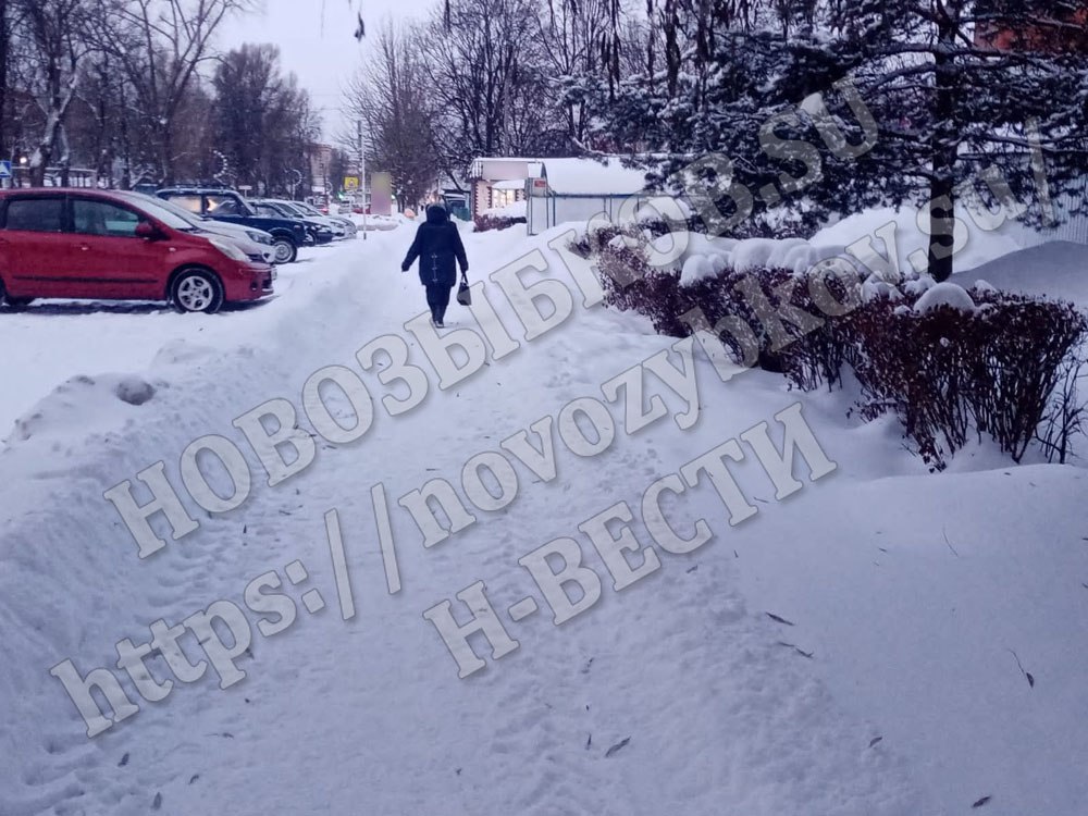 В Новозыбкове на очистке дорог работали всю ночь
