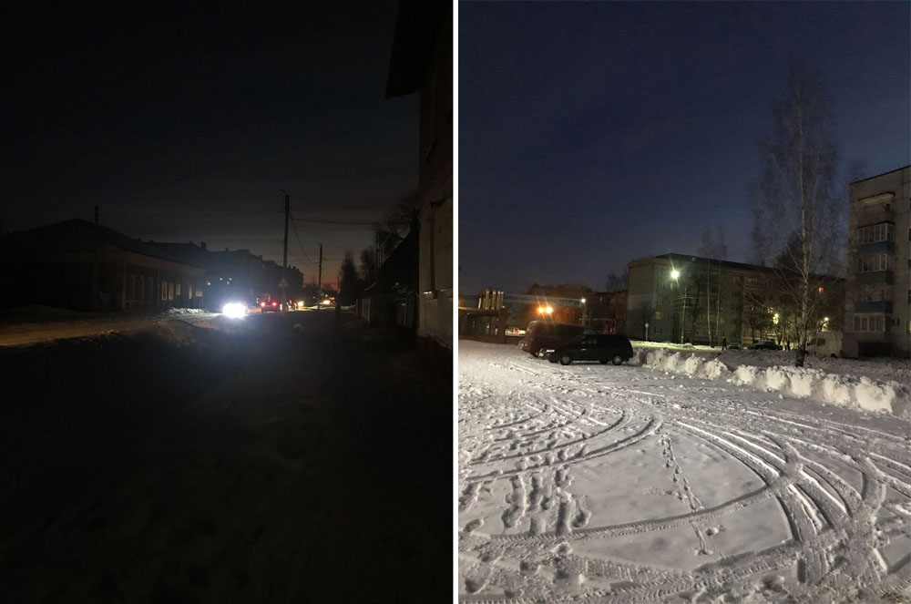 На одной из основных артерий Новозыбкова отключили уличные фонари