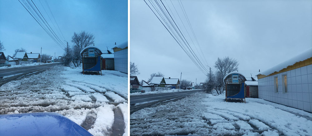 В Новозыбкове образовалась остановка-остров