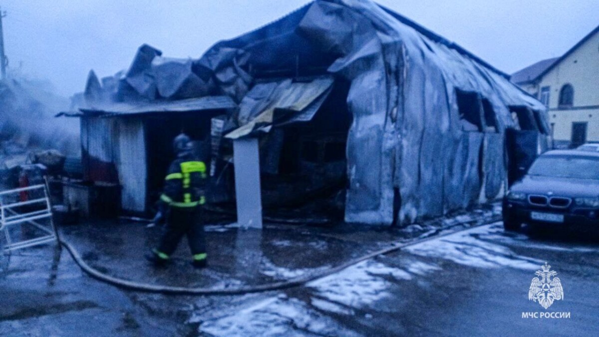 В Клинцах сгорел автосервис и семь автомобилей