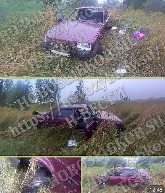 В Новозыбкове подросток угнал припаркованный автомобиль и слетел в кювет