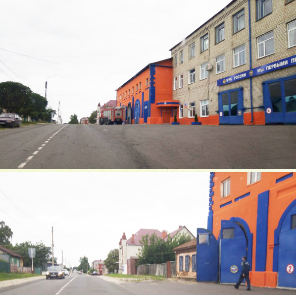 В Новозыбкове закончили работы по окраске пожарного депо