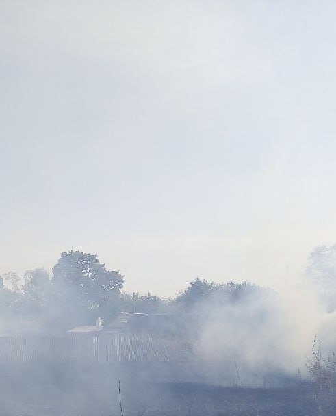 На окраине города Новозыбкова тушили пожар