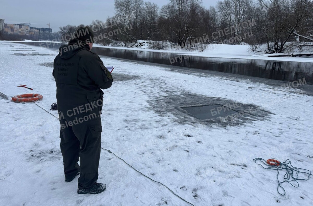 Рядом с жилым комплексом в Брянске провалились под лёд и утонули двое детей