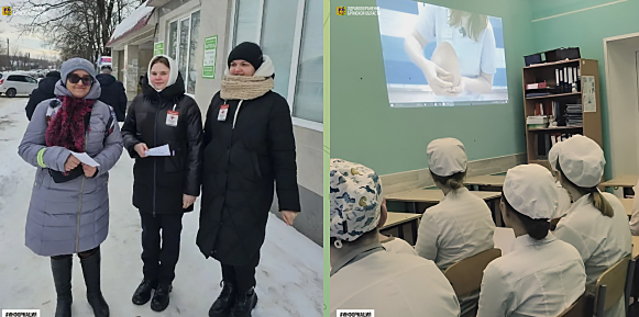 Будущие медики напомнили женщинам Новозыбкова о важности профилактических осмотров