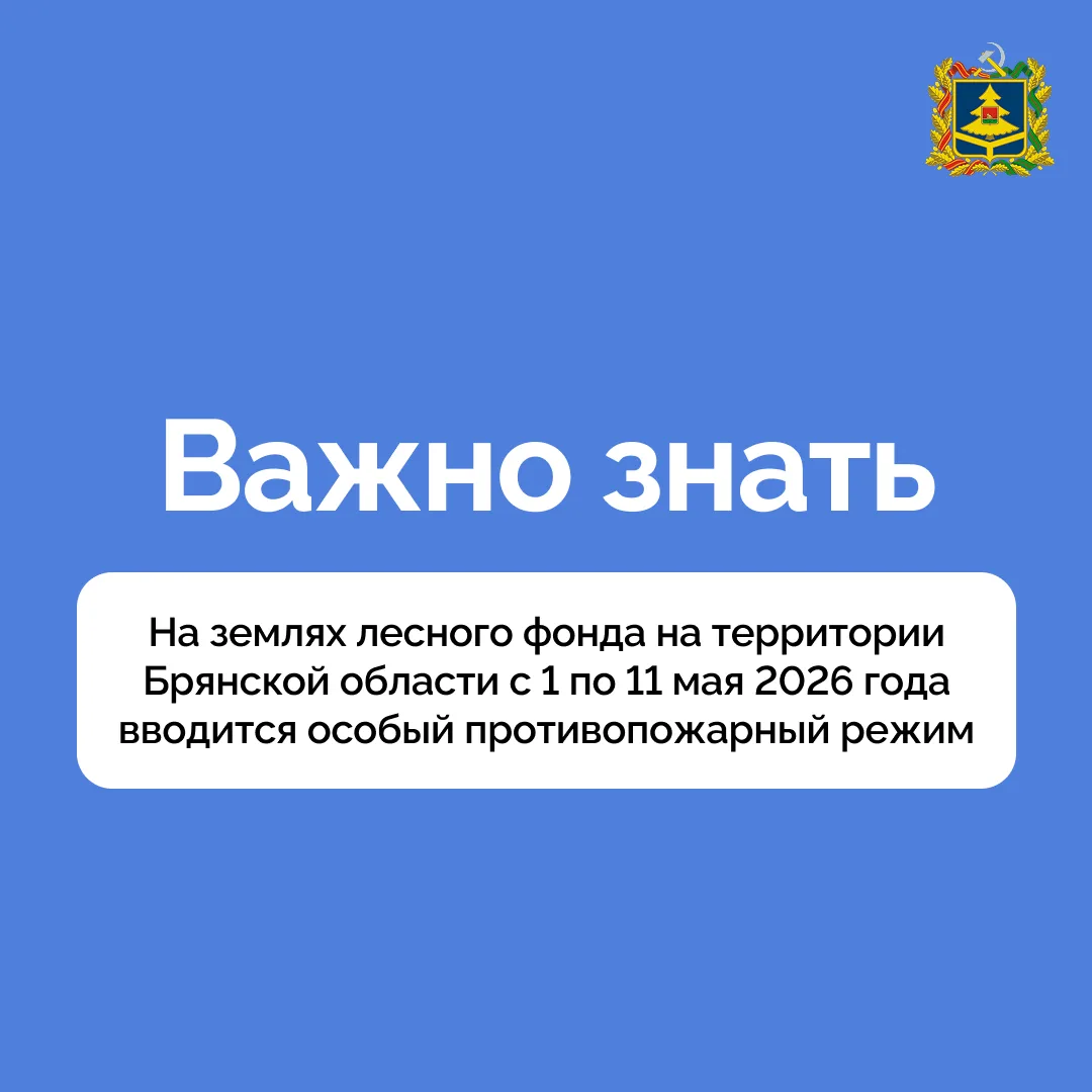 В лесах Брянской области вводится противопожарный режим