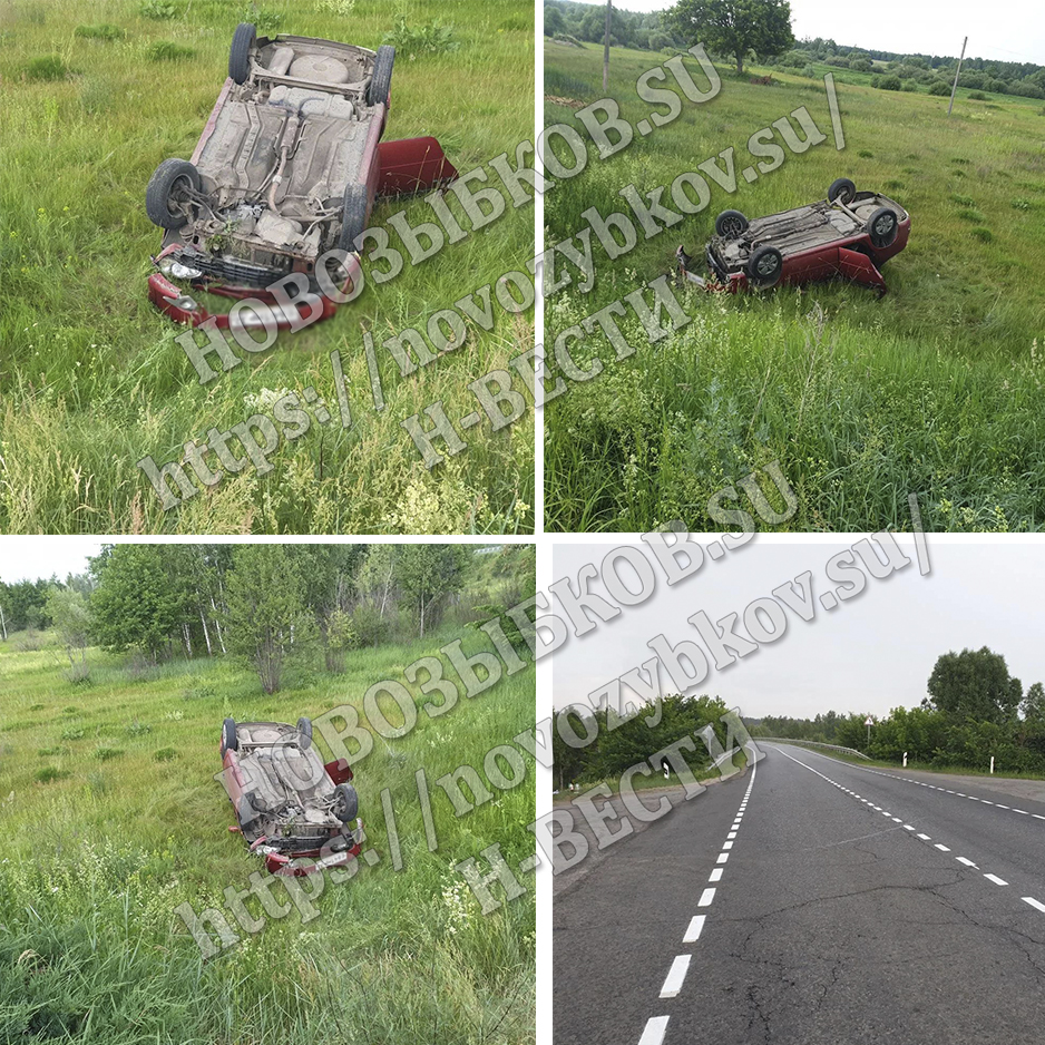 Водитель и пассажиры выжили в аварии под Новозыбковом Брянской области